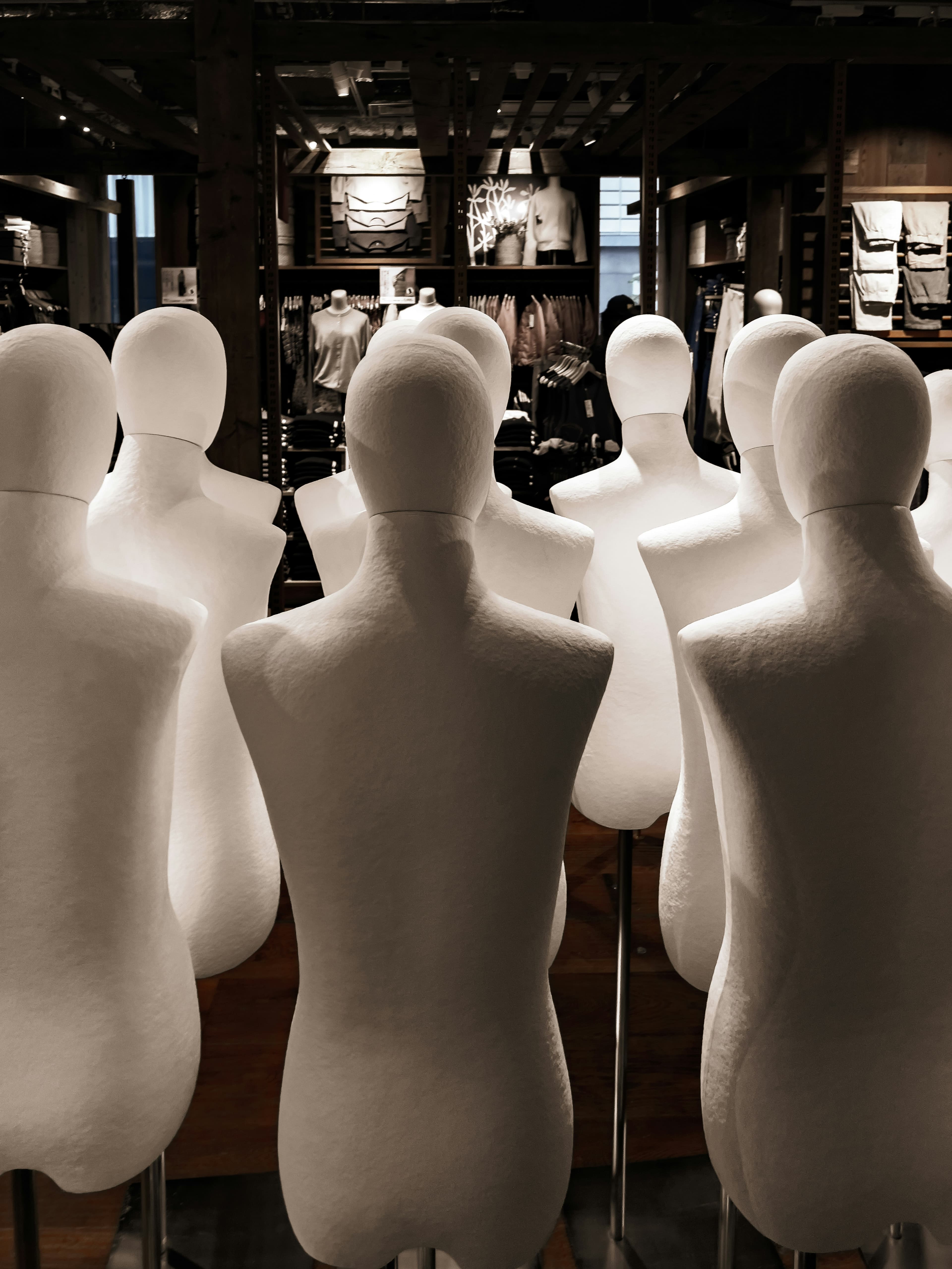 Dress forms in the atelier